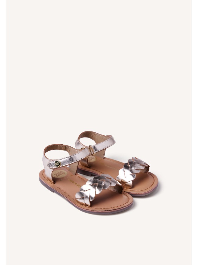Sandalia Kinshasa niña piel trenzada Gioseppo