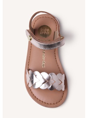 Sandalia Kinshasa niña piel trenzada Gioseppo