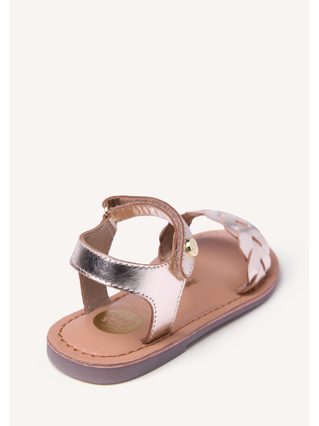 Sandalia Kinshasa niña piel trenzada Gioseppo