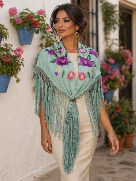 Mantón bordado Carmela