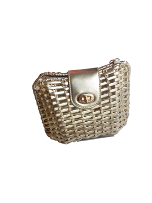 Bolso cesta metalizado