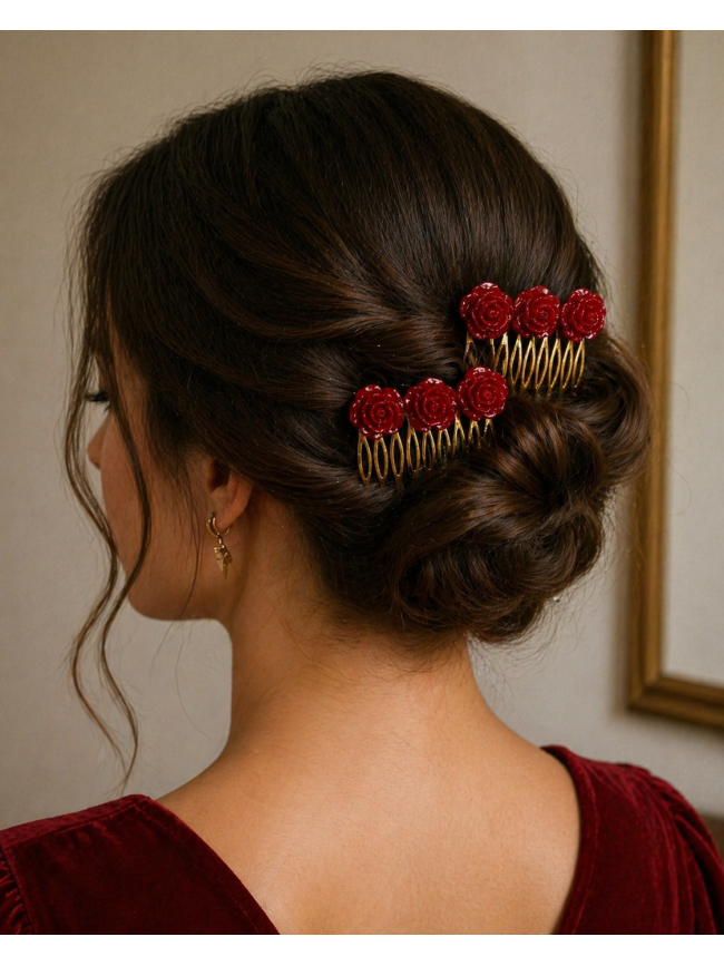 Peinecillo triple rosa