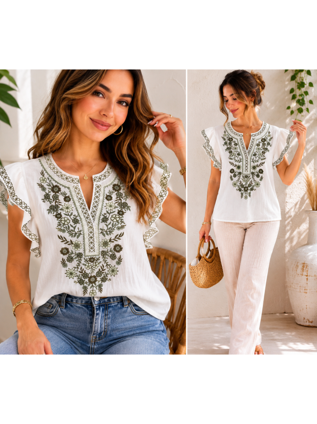 Camiseta Alma bordada
