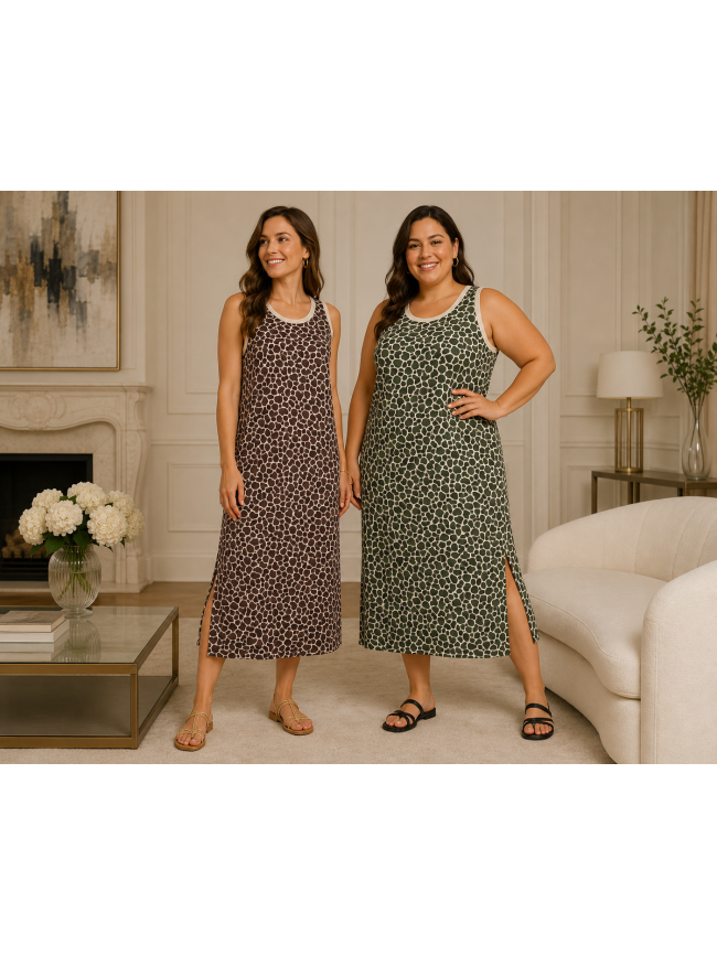 Vestido licra animal print