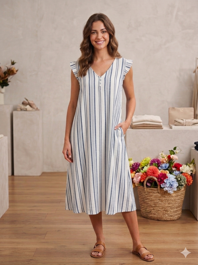 Vestido Laura rayas