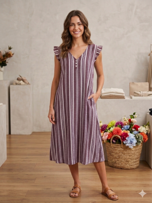Vestido Laura rayas