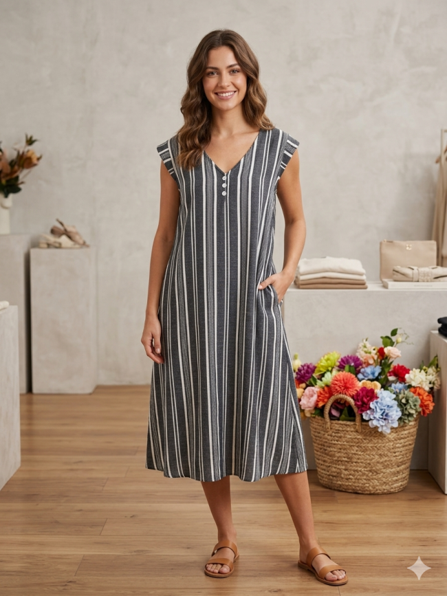 Vestido Laura rayas