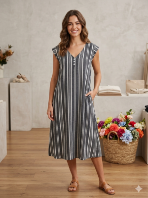 Vestido Laura rayas
