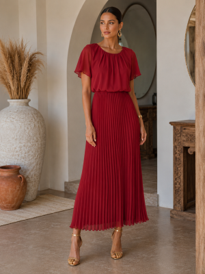 Vestido Joana plisado