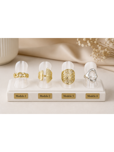 Surtido anillos acero