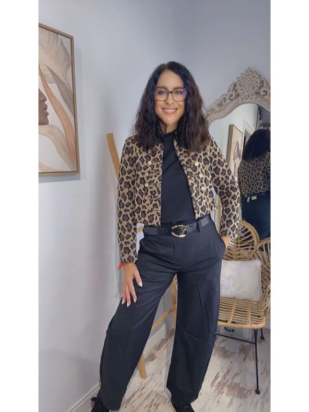 Chaqueta print botones