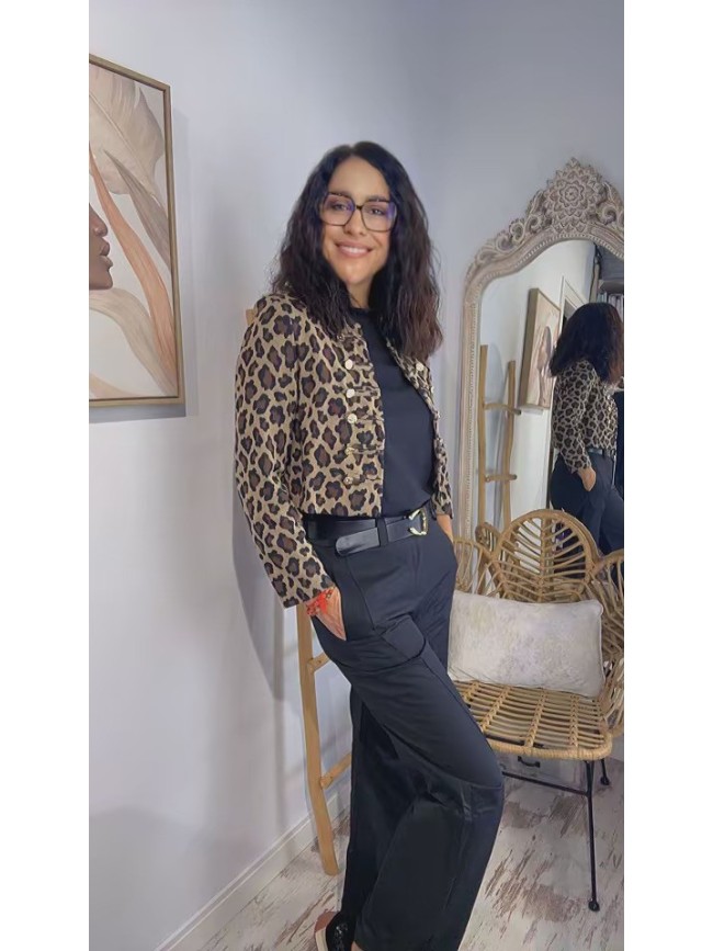 Chaqueta print botones
