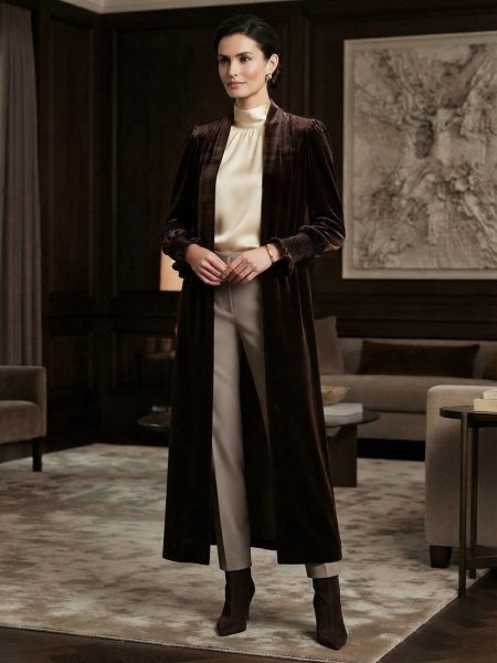 Chaqueta larga terciopelo