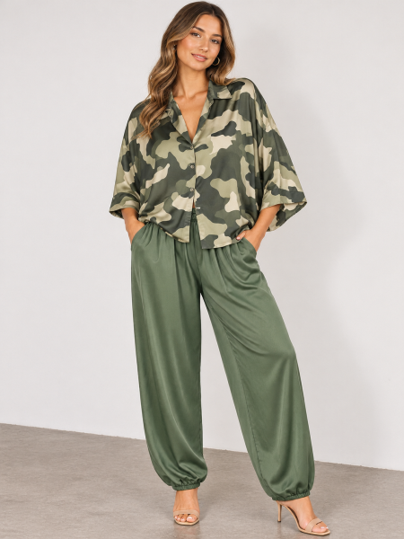 Blusa over camuflaje