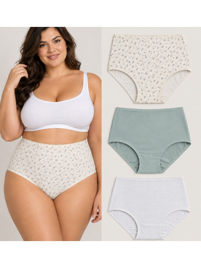 Pack de bragas altas de algodón Tress | Inma Calero