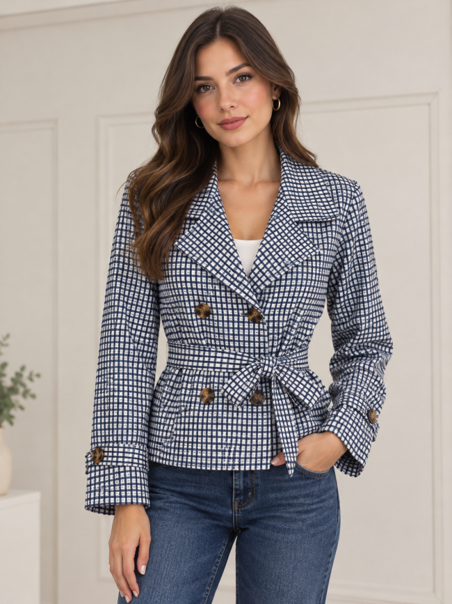 Chaqueta gabardina corta