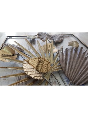Decoración Pared Metal Hojas Finas