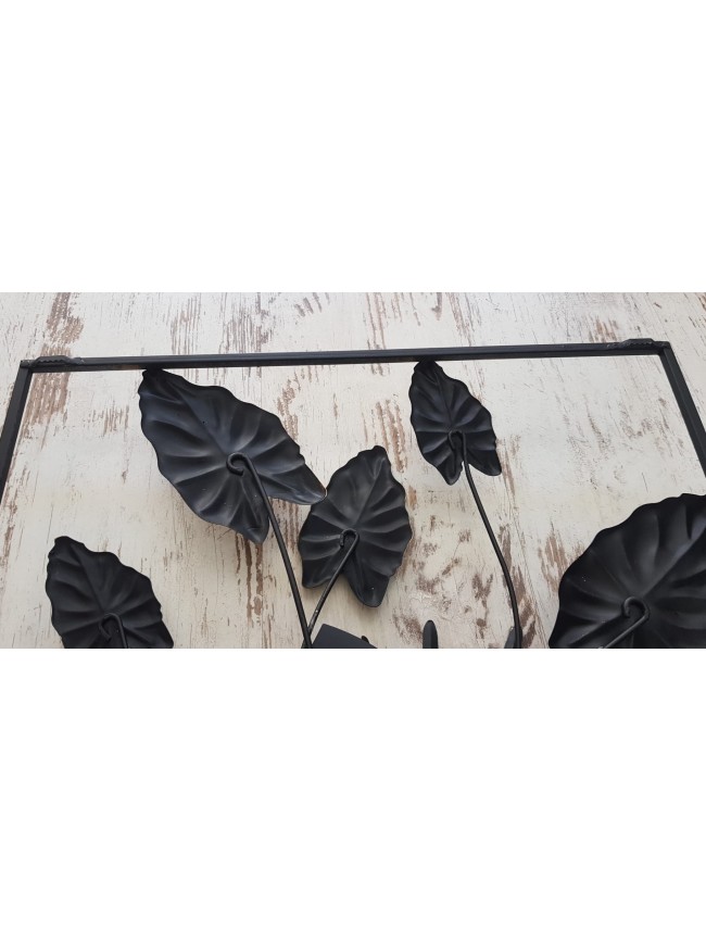 Decoración Pared Metal Hojas Finas