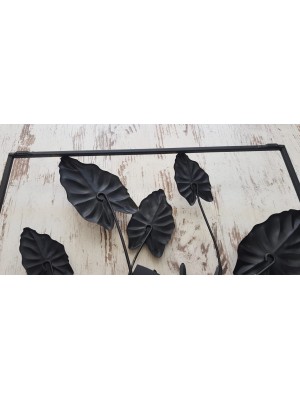 Decoración Pared Metal Hojas Finas