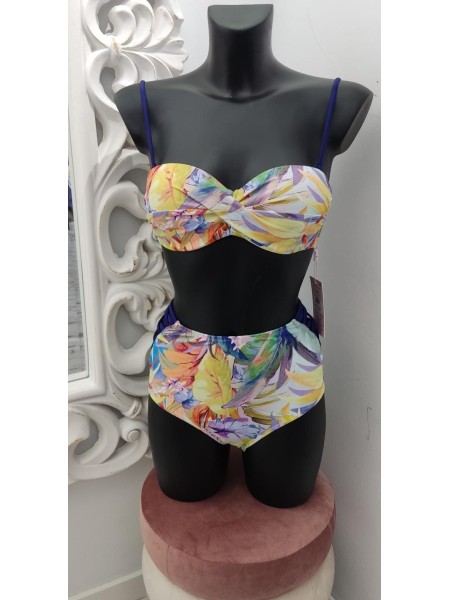 Bikini Floral Braga Alta Latera-Abierto