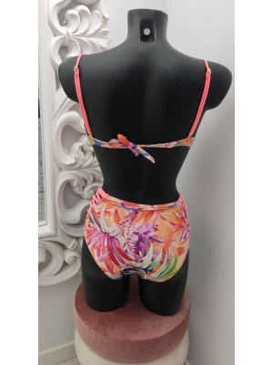 Bikini Floral Braga Alta Latera-Abierto