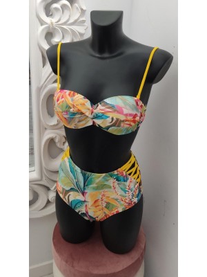 Bikini Floral Braga Alta Latera-Abierto