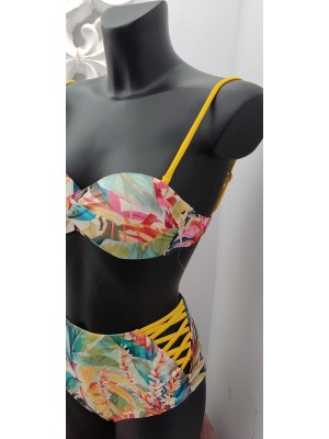 Bikini Floral Braga Alta Latera-Abierto