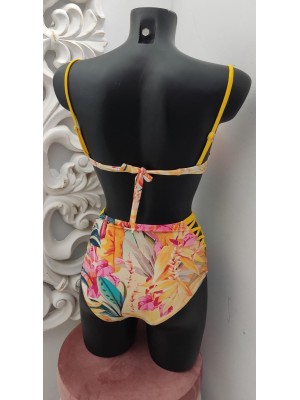Bikini Floral Braga Alta Latera-Abierto