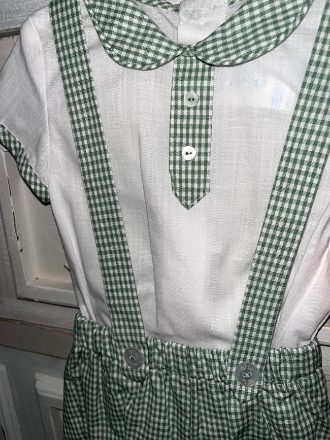 Conjunto 2Pzs Bebe Niño Cuadros Vichy