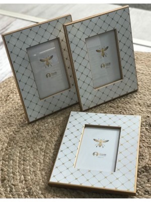 Marco Foto Dorado Simil-Marqueteria 10 X 15