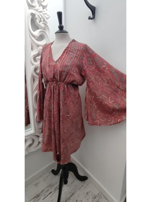 Vestido Indio Manga Murcielago