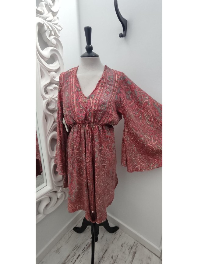 Vestido Indio Manga Murcielago