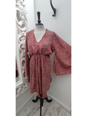 Vestido Indio Manga Murcielago