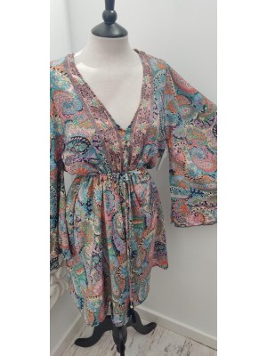 Vestido Indio Manga Murcielago