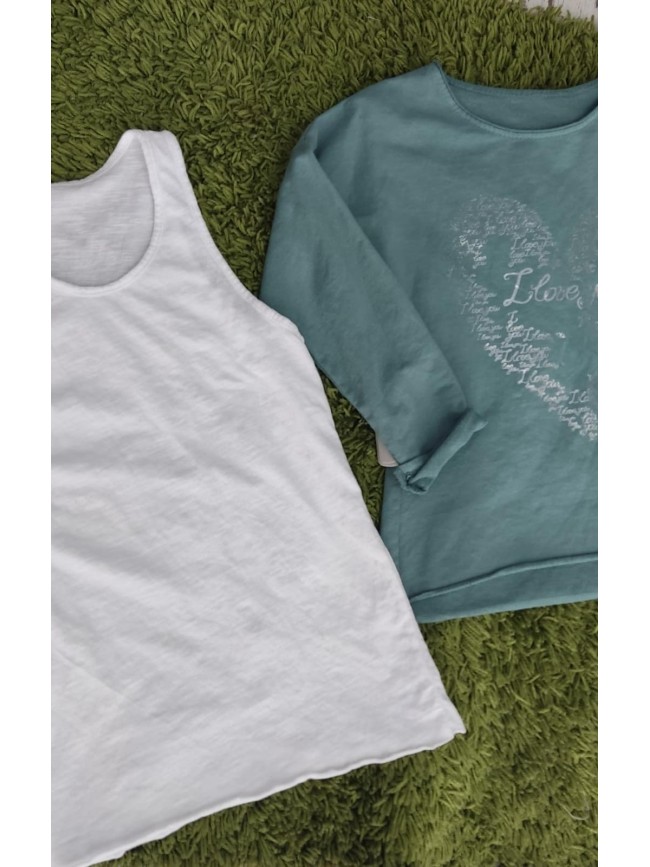 Sudadera Basica Blanca Niña