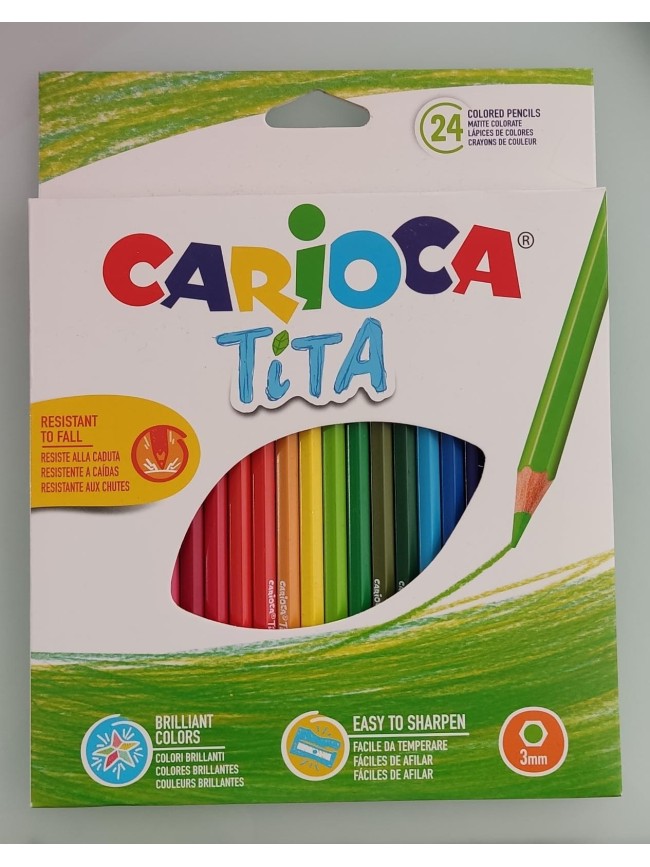 Lapiz Color Carioca Tita Hexagonal Caja 24 Ud
