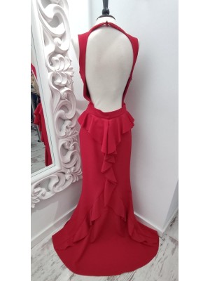 Vestido Lam Cola Volante