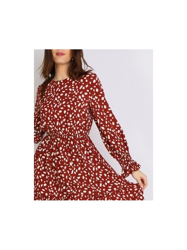 Vestido Fortime Teja Corto