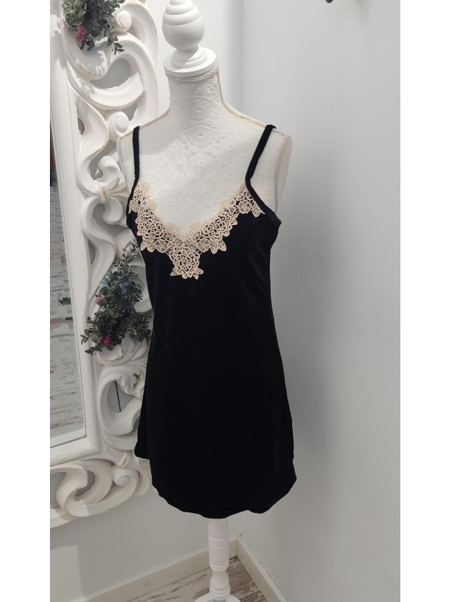 Conjunto Camison Y Bata Terciopelo