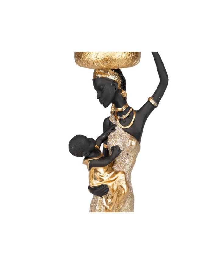 Mujer Y Bebe Massai Resina