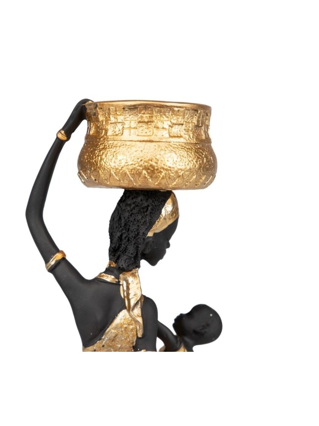 Mujer Y Bebe Massai Resina