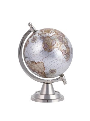 Bola Del Mundo Aluminio Plata