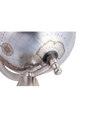 Bola Del Mundo Aluminio Plata