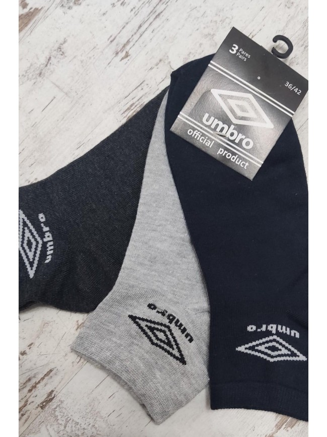 Calcetin Tobillero Umbro Pack 3Unds
