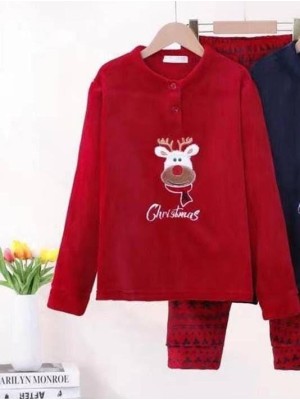 Pijama Niño Unisex Navideño Rojo