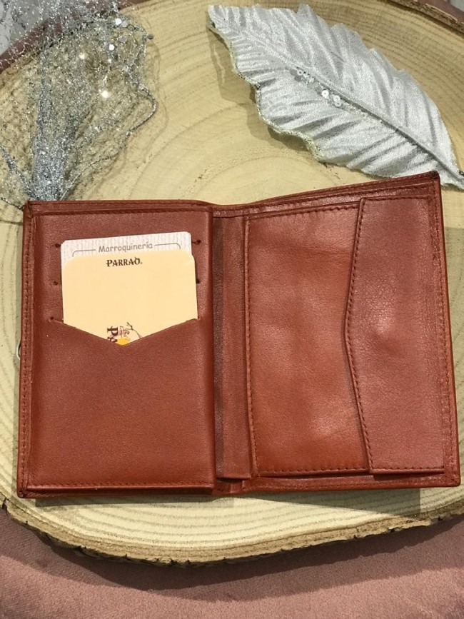 Cartera Caballero Piel Monedero Interior