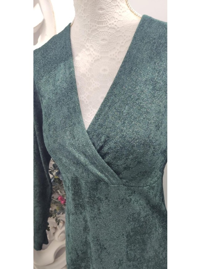 Vestido Corte Alto Brilli Semi Terciopelo
