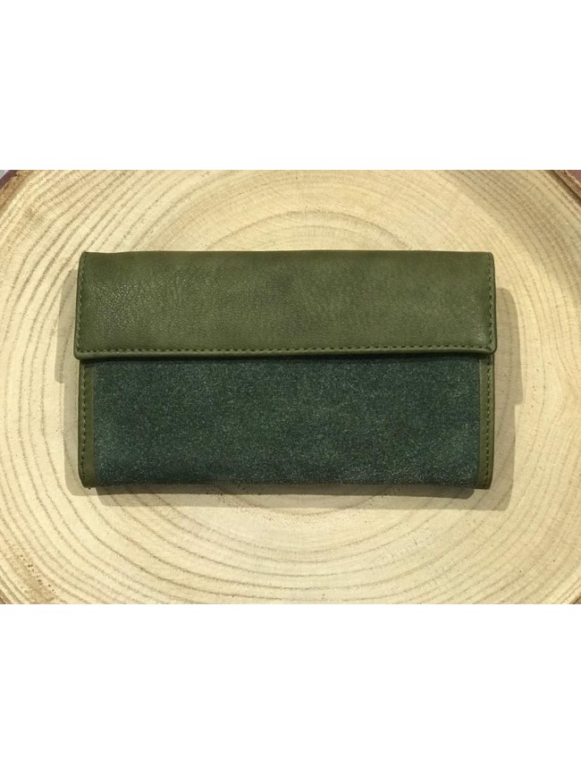 Cartera Señora Serraje Y Piel Tapeta