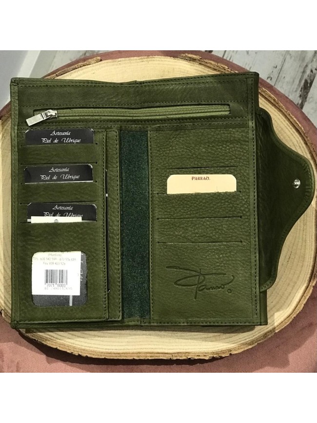 Cartera Señora Serraje Y Piel Tapeta