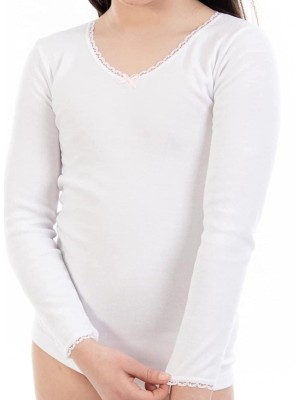 Camiseta Termica Niña Cuello Pico